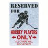 Metal Wall Art Vintage Hockey Player Poster for Bar Fan Gift
