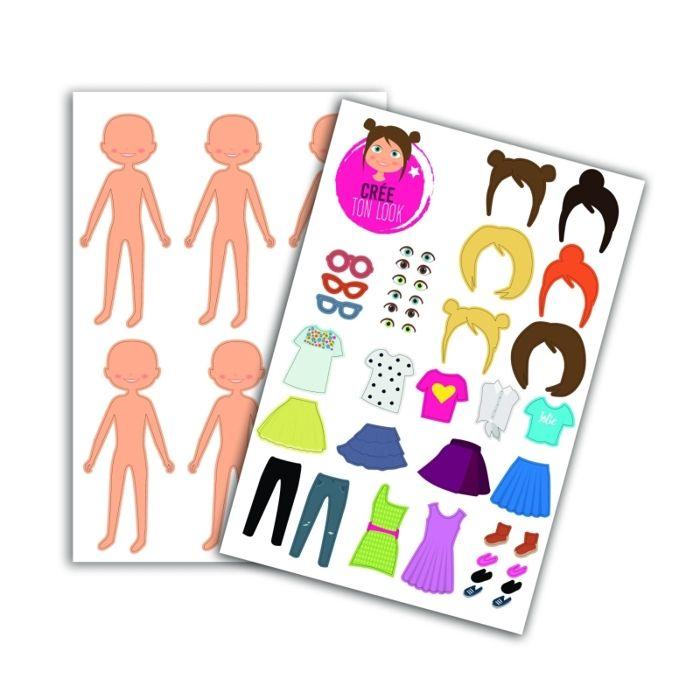 MégaCréa DIY - Stickers Create Your Look from 2 To 13 Cm 42 Pieces