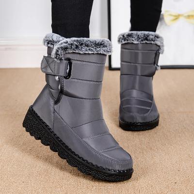 Mode Winter Neue Damen Schuhe Baumwollschuhe Große Größe Hoher Schaft Warm Schneestiefel Dicke Sohle Wasserdicht Lässige Damenstiefel 2024