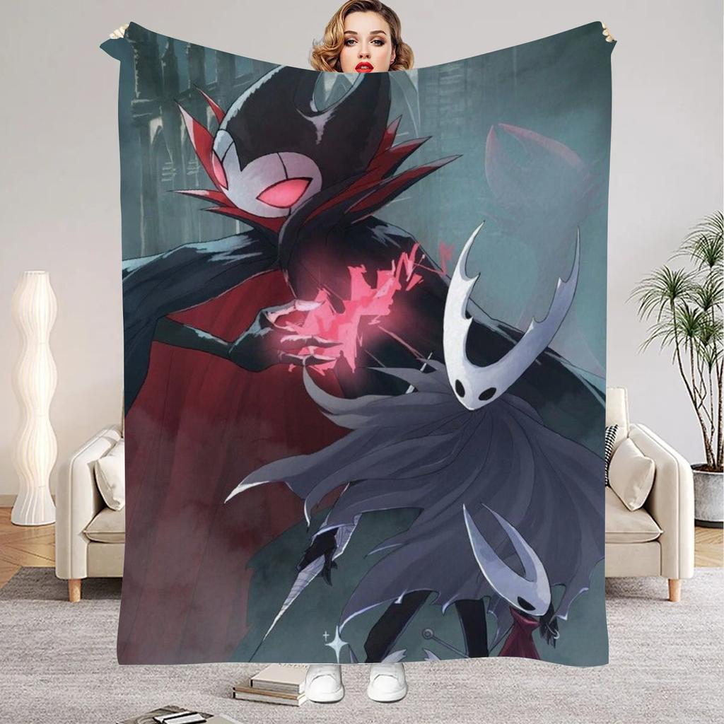 Hollow Knight Blanket Cartoon Game Printed Flannel Blanket for Home Living Room Bedroom Decor New Year Christmas Gift for Fans