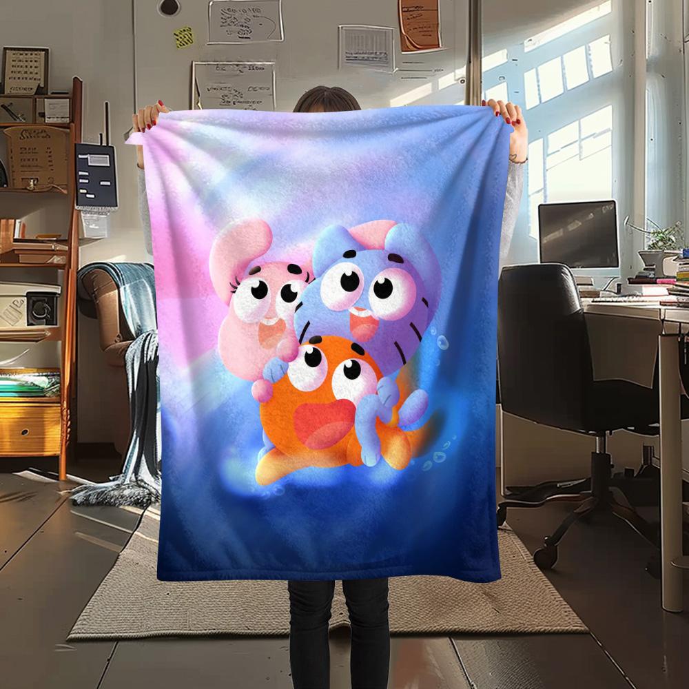1Pc Alien Earth Print Flannel Blanket, High quality Comfortable for All Seasons, Home Decor, Warmth and Comfort, Perfect for Christmas Gifts