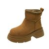 Frosted Retro Snow Boots Women's 2025 Winter New Small Thick-soled Short Boots Piled and Thickened Warm Cotton Shoes