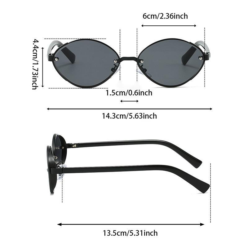 2025 Retro Metal Oval Cat Eye Sunglasses Classic Women Black Leg Sunglasses for Men Driving Outdoor Sunshade Sunglasses