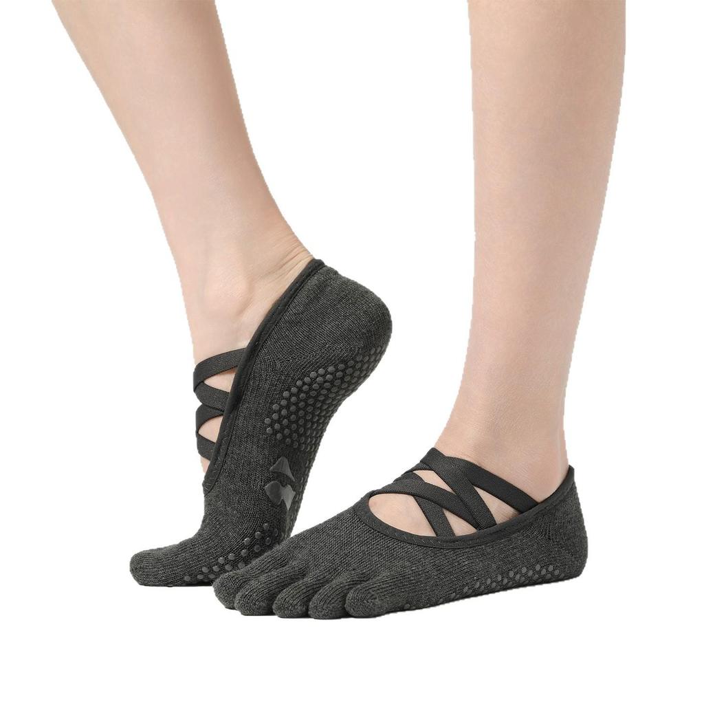 Korean Style Non-Slip Pilates Yoga Socks for Women - Trendy Five-Toe Indoor Fashion