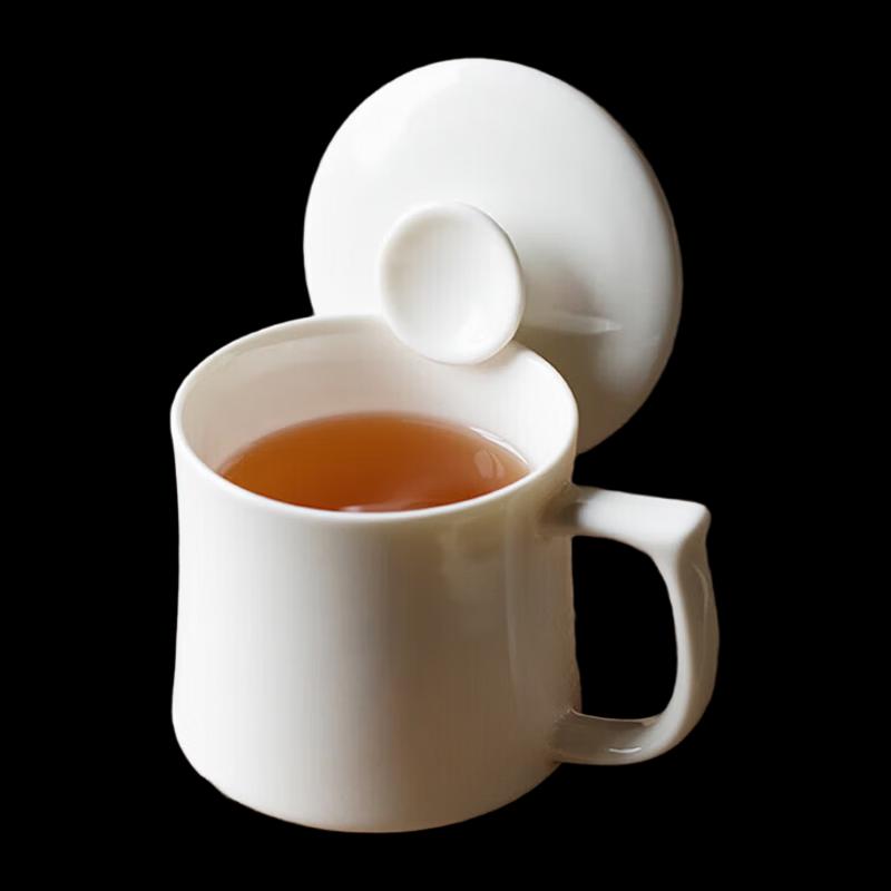 NHZHIW White Ceramic Mug with Lid