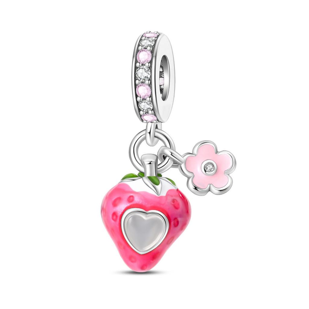 S925 Silver DIY Bracelet Accessories 925 Silver Firefly Lily Of The Valley Glow In The Dark Pendant Bead String Style Jewelry