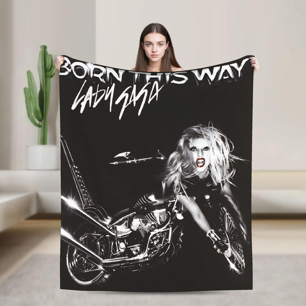 Lady Gaga Mayhem Album Super Warm Blanket Travel Plush Throw Blanket Novelty Couch Chair Flannel Bedspread Sofa Bed Cover