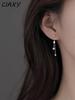 CIAXY Silver Color Star Studs Earrings for Women Super Fairy Tassel Ear Chain 2022 Simple Delicate  Jewelry
