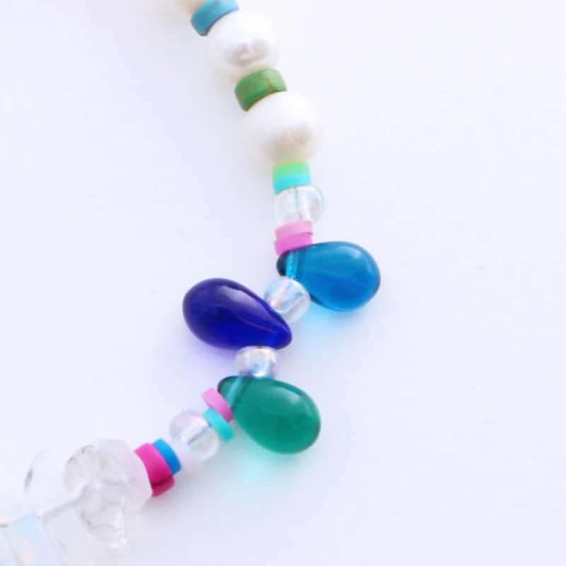 jewelCOUNTY HAPPY THINGS BLUE SMILE BEADS BRACELET