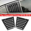 For Chevrolet Cruze 2016 2017 2018 Car Rear Louver Window Side Shutter Cover Trim Sticker Vent Scoop ABS Carbon Fiber Auto