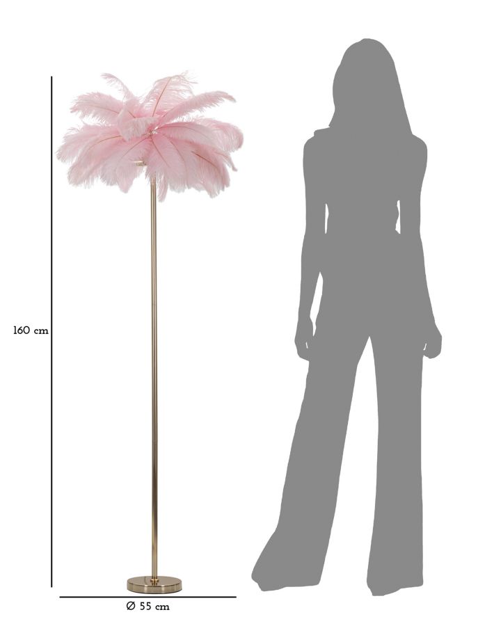Floor Lamp Palm Pink Cm Ø 55X160