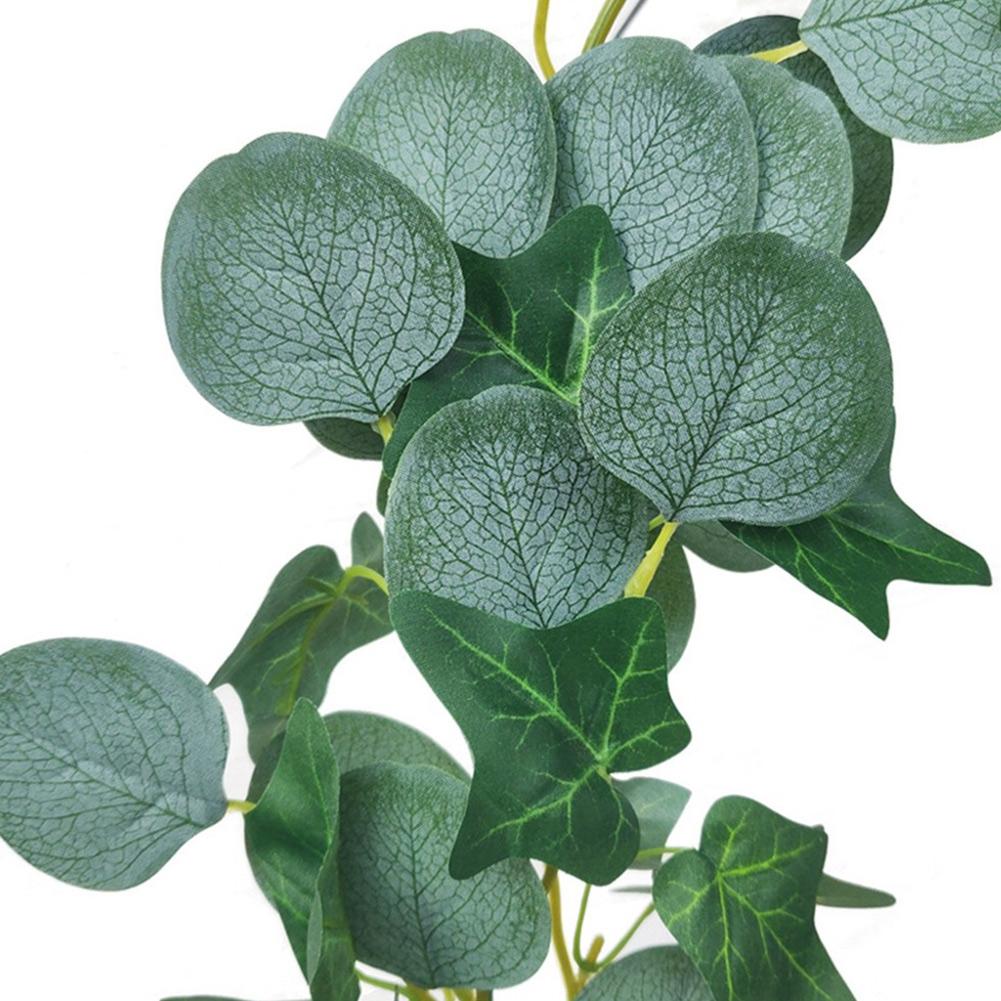 200Cm Artificial Hanging Christmas Garland Plants Vine Leaves Green Silk Outdoor Home Wedding Party Bathroom Garden Decoration