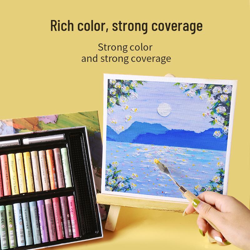 Giorgione Super Soft Oil Pastels Set - 48 Heavy Colors & 24 Macaron Shades