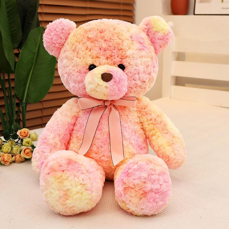 Rose Pink Cuddly Teddy Bear Plush Stuffed Animal For Children Birthday Presents