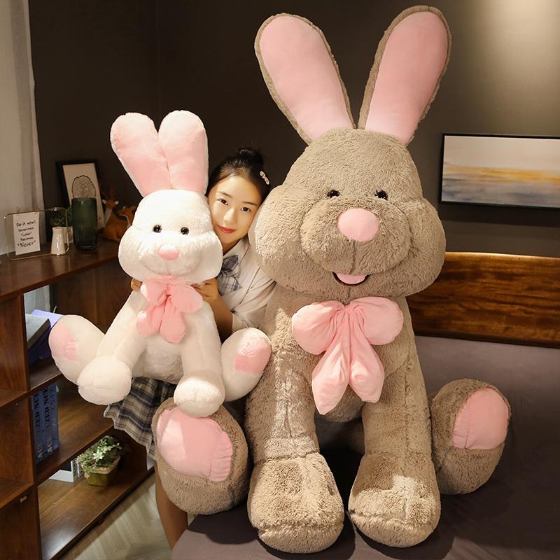 Giant Lovely Rabbit Plush Toy Soft Cartoon Animal Big Ear Bunny Doll Stuffed Baby Accompany Pillow Kawaii Birthday Gifts