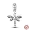 Charms Beads 925 Sterling Copper Pink Butterfly Luminous Firefly Chameleon Heart Charm Fit Original Bracelet DIY Holiday Zircon