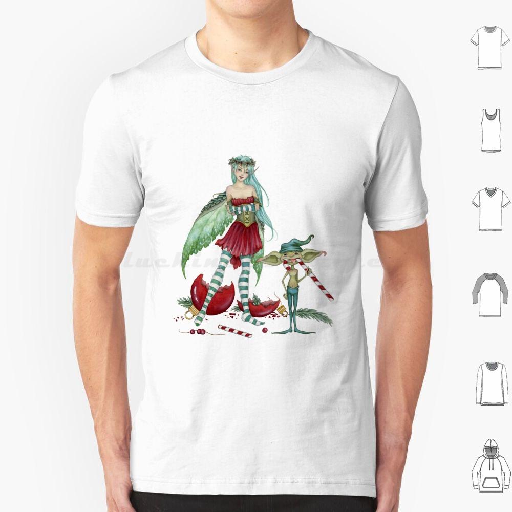 The Naughty List T Shirt 6xl Cotton Cool Tee Fairy Goblin Christmas Winter Holiday Amy Brown Fantasy Mischief Humor Cute