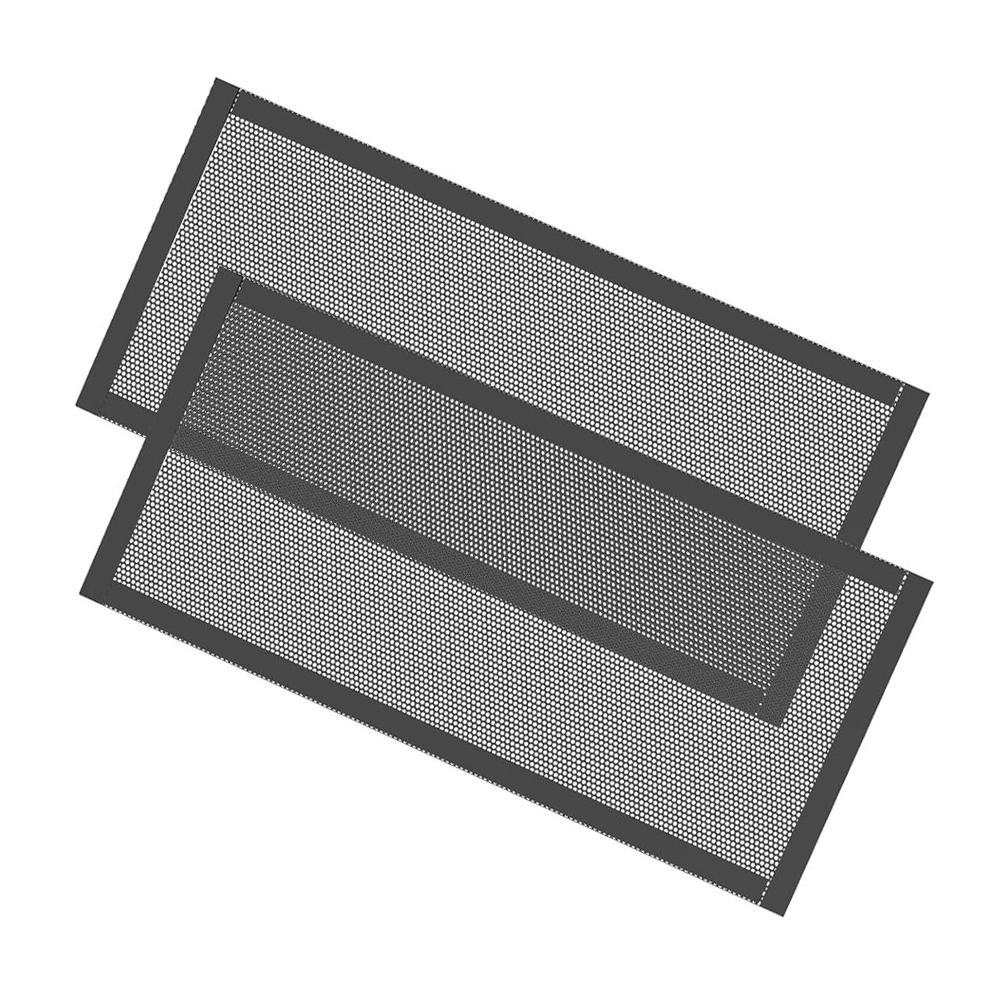 Black Magnetic Vent Screen Covers 25.3x10cm Mesh Guard Floor Register Filter Air Circulation Debris Blocker Wall Ceiling 3pcs