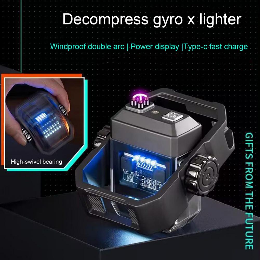 Windproof Igniter Fidget Toy Compact Portable Windproof Flameless Bbq Igniter Rechargeable Electric Arc-lighter for Boyfriend