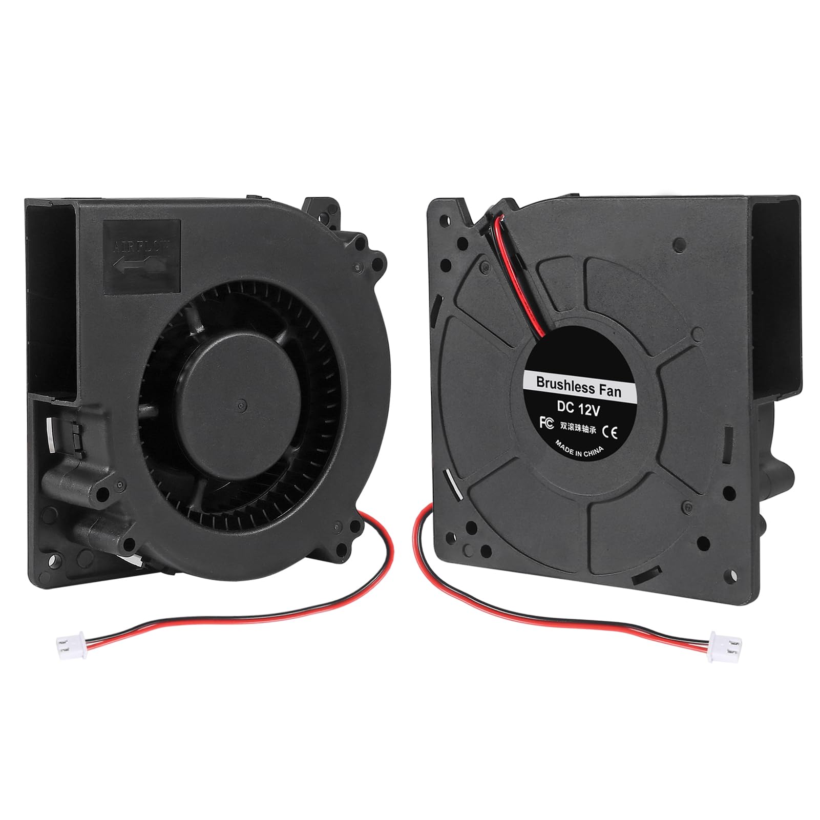 

2pcs 120mm x 32mm DC 12V Dual Ball Bearing 12032 2Pin Radiator Brushless Cooling Fan Big Cooler 12cm/4.72 Inch Blower Fan 120mm x 120mm x 32mm