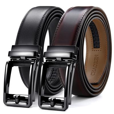 CHAOREN Set of Business Plus Continuously Perfect for Gift for Box Included Men's Two-Piece Belts, Sizes, Auto-Lock, Adjustable, Suits, Men,