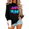Women's And Men's Unisex Fashion Casual Long-sleeved Loose Printed Round Neck Pullover Hoodie Sweatshirt