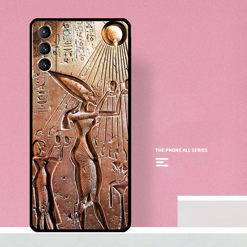 Egyptian Hieroglyphics Symbols Phone Case For Samsung Galaxy S25 S26 Ultra S20 S21 S22 S23 S24 Plus S10 S25 FE Cover Coque