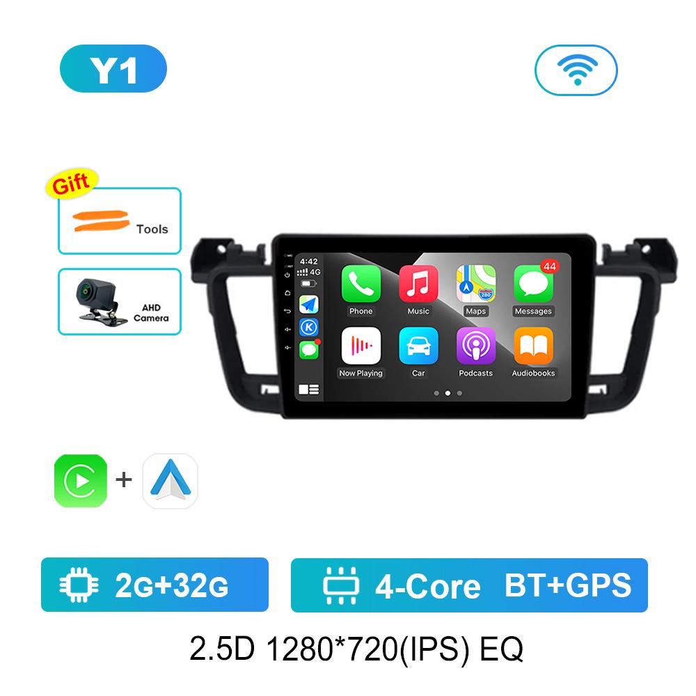 For Peugeot 508 508SW 2011 - 2018 Carplay Android Intelligent System 9'' Car Radio Multimedia Player WiFi GPS Navi 4G IPS Screen