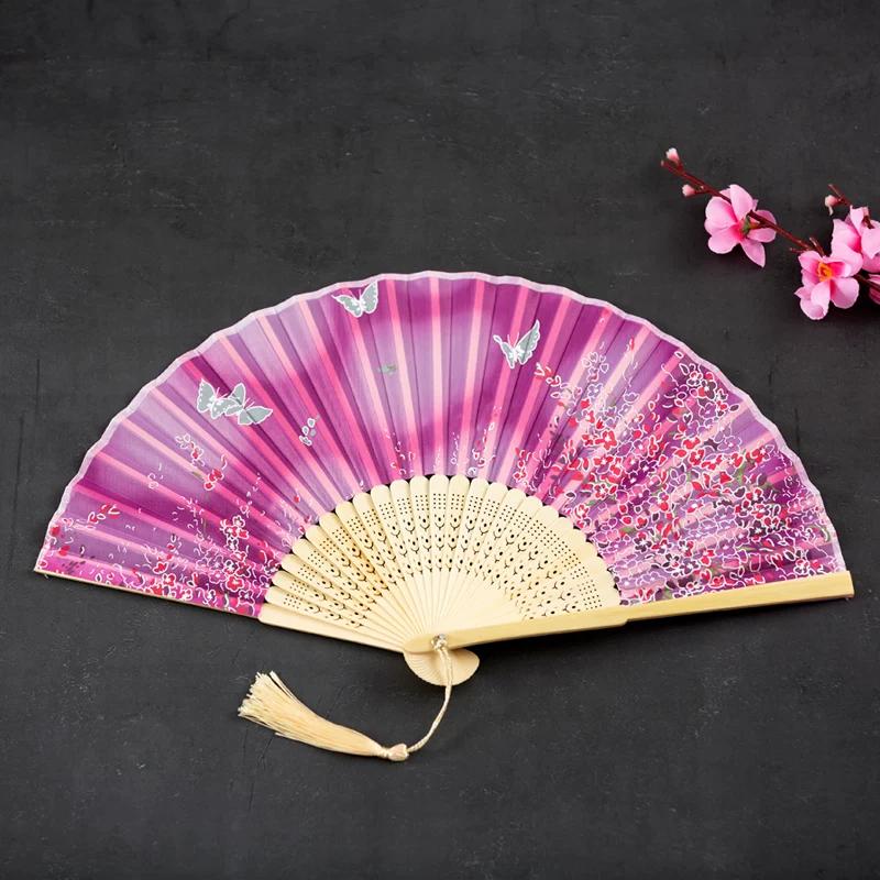 Summer Japanese-Style Cherry Blossom Hanfu Dance Chinese Style Folding Fan