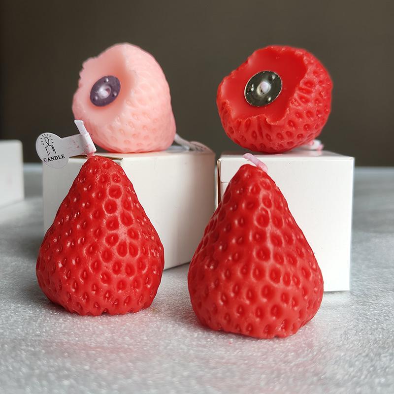 Strawberry Scented Birthday Candle Gift Box – Small Party Favor Fragrance