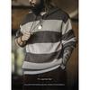 Madden Parka American Casual Contrast Color Stripes Hooded Knitwear Preppy Style Sweater Loose Pullover Sweatershirt Men's Autumn