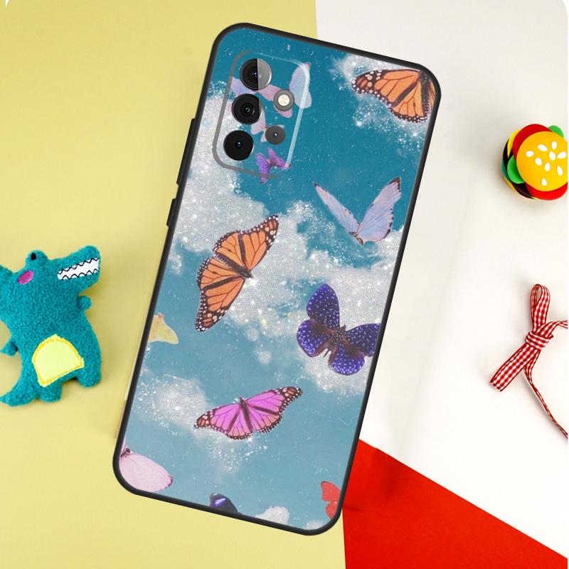 Butterfly Sky For Samsung Galaxy A22 A32 A52 A54 A34 A14 A55 A35 A15 A53 A33 A13 A05 A06 A16 Phone Case