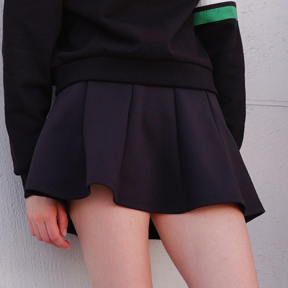 TRIMERE Elastic Banding Flare Skirt Woman Black