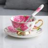 Bone China Coffee Cup and Saucer Set Ceramic Water Cup with Spoon Tea Set