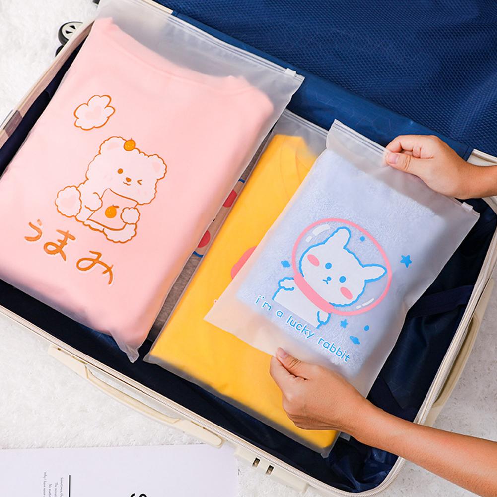 10Pcs Travel Portable Clothes Shoes Storage Waterproof Transparent Drawstring Cosmetic Bag Girl Clear Makeup Bag Organizer