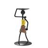 Creative African Tribal Lady Tealight Candle Holders Centerpieces Iron Candlestick Holders for Home Dinning Table Decors