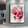 5D Diy Diamond Painting Scarlet Skull Cross Stitch Set Full Diamond Embroidery Mosaic Art Picture of Rhinestones Decor Gift