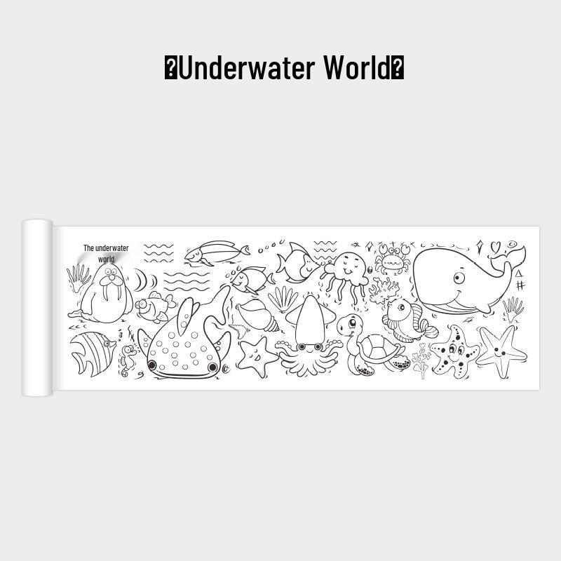 Children's Giant Coloring Scroll - Wall-Mountable Doodle and Painting Paper for Kindergarten