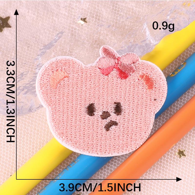 Self-Adhesive Cartoon Bear Embroidery Patch for DIY Scrapbook