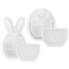 2Pcs Easter Bunny Mold DIY Rabbit Basket Silicone Casting Mold Easy Demolding Soap Mold 3D Easter Decoration