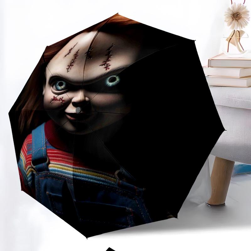 Chucky Fashionable Automatic Opening/Closing Folding Umbrella. Portable and Foldable, Ideal for Gift, Travel, and Daily Use.