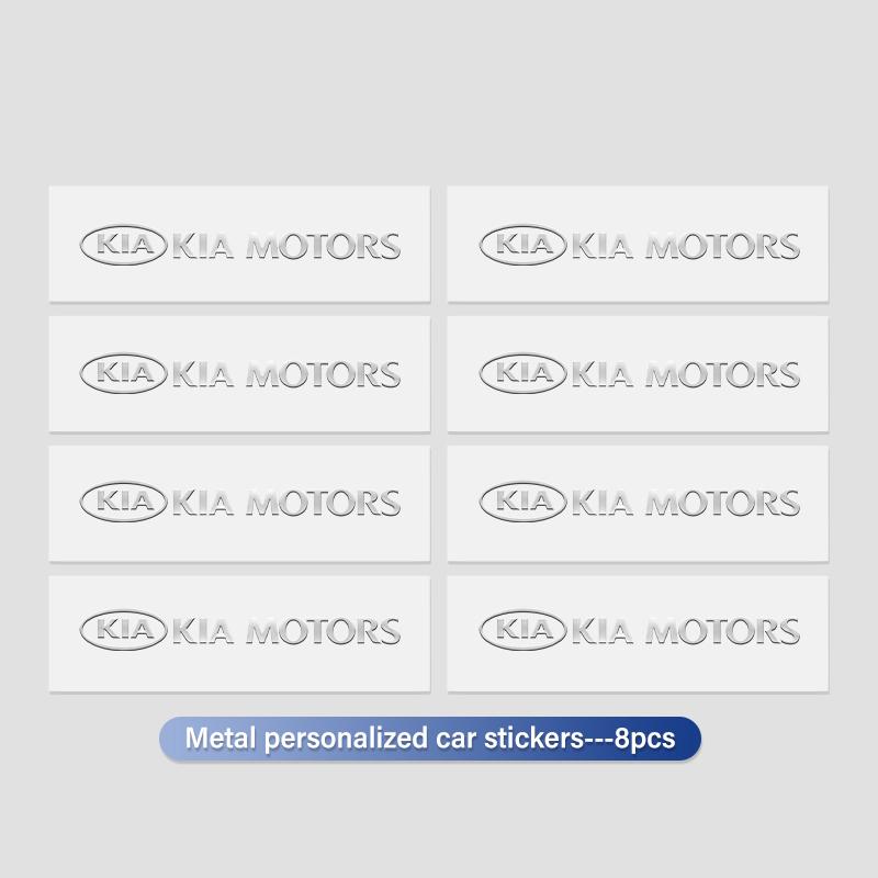 AABIU1 Metal Car Logo Sticker Car Door Window Wiper Stickers For KIA Cadenza Carens Carnival Cerato Ev6 FORTE K5 Sportage Rio Ceed Niro