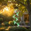Solar Windspiel Licht Kolibri Licht, Farbwechselndes angetriebenes Windspiel, Geformte Windspiele Hängende LED-Lampe für Außen, Garten, Innenhof Dekoration Garten