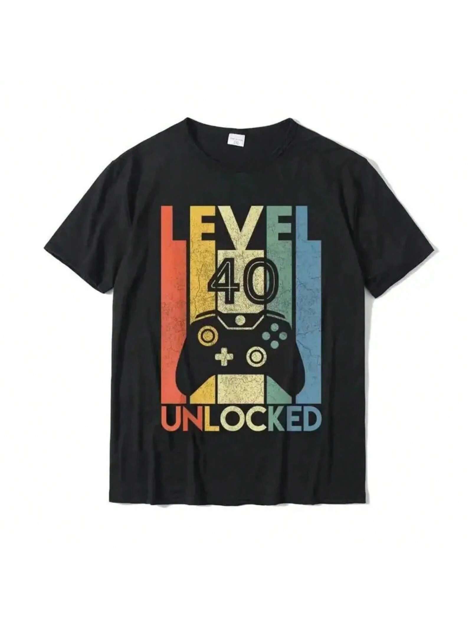 Level 40 Unlocked Funny Video Gamer 40th Birthday Gift T- Printed On For Women Wholesale Cotton T Shirts Party 61582 S разноцветный