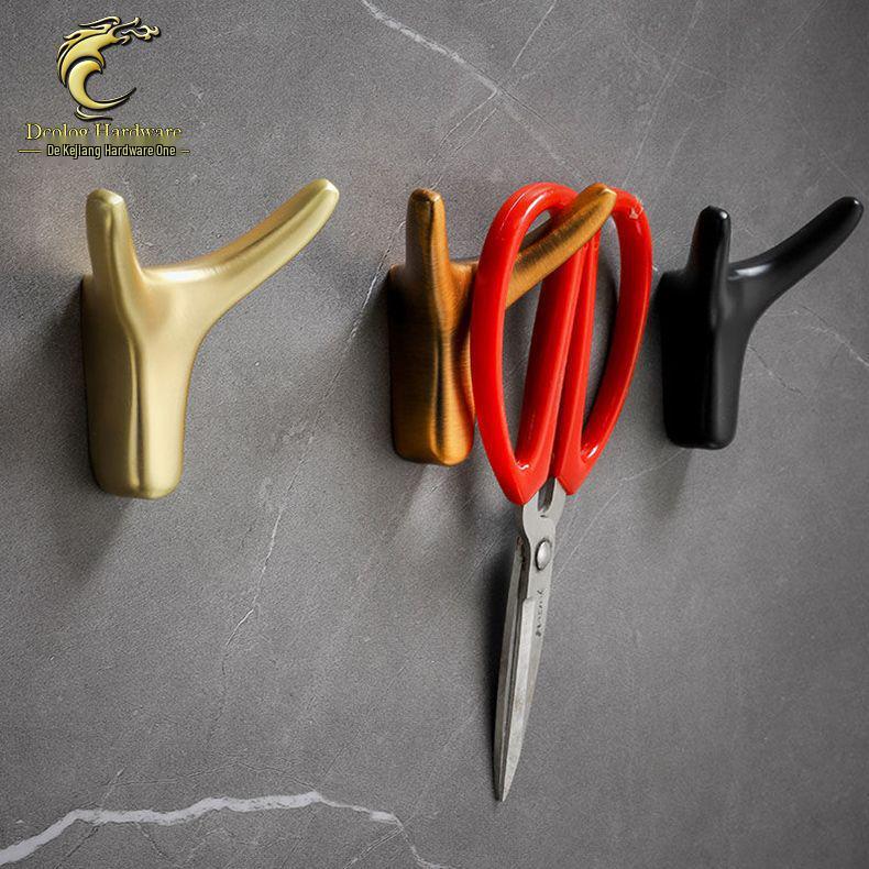 Gold Ram's Horn Coat Hook - Nordic Style Wall Mounted