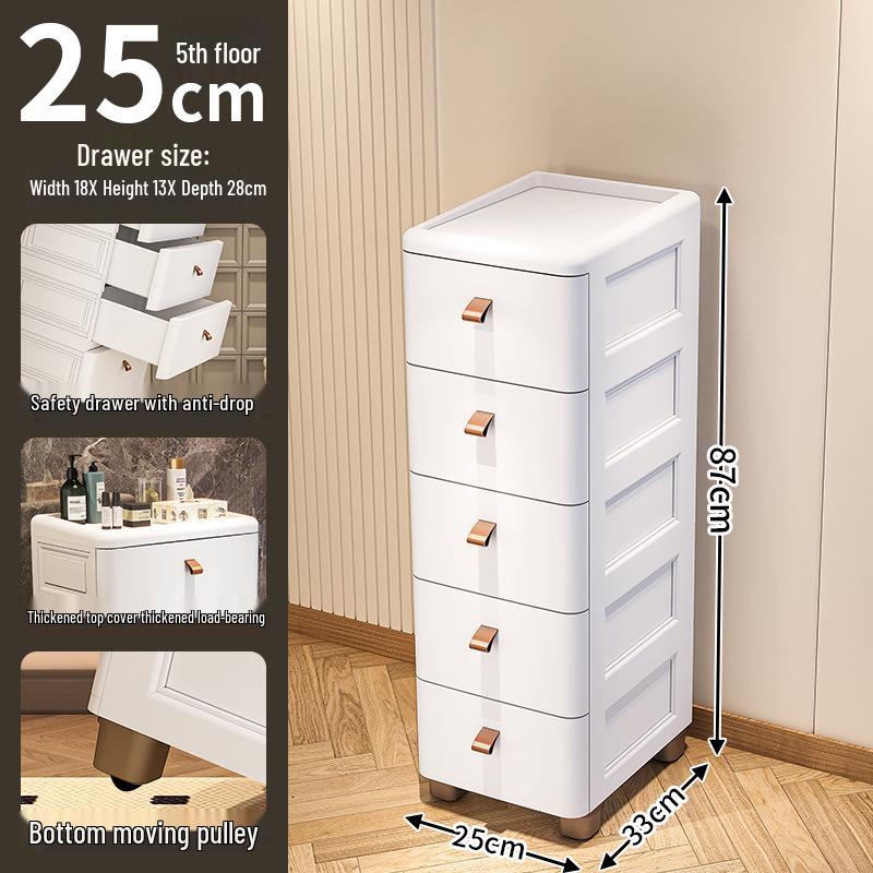 Szafka wielowarstwowa z wąską szczeliną i szufladami o wymiarach 18/25/30 cm do kuchni i łazienki