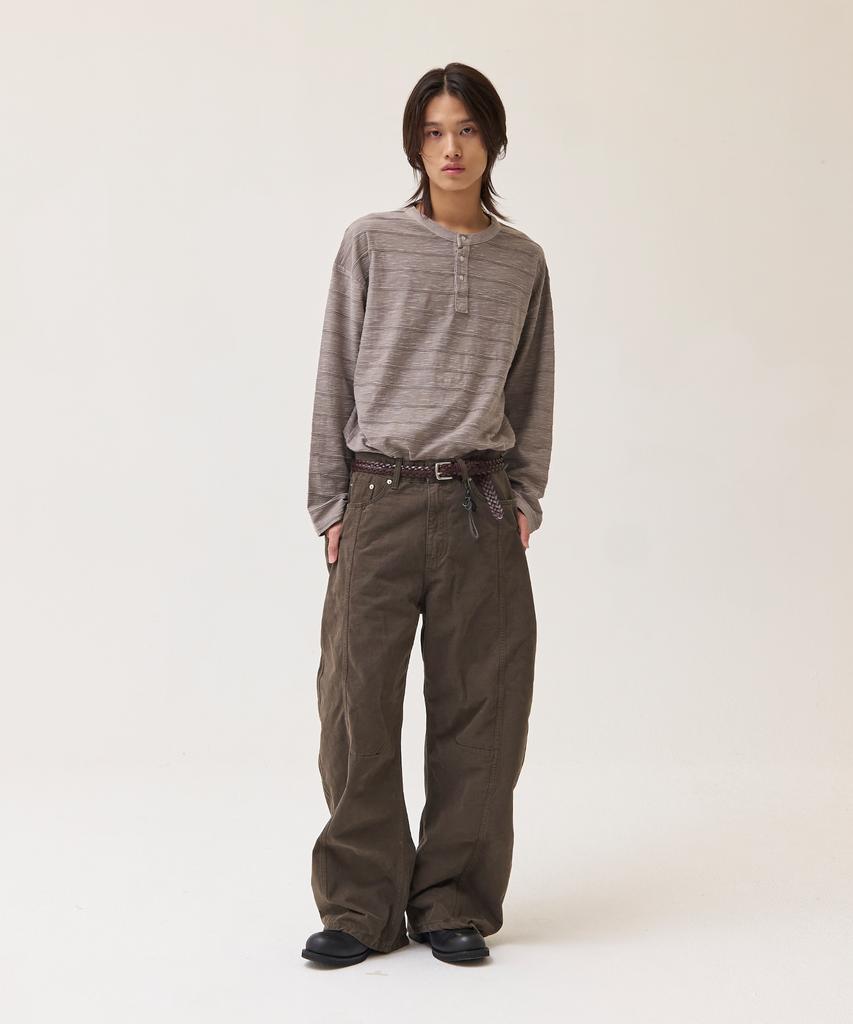 Akesi Denzel Summit Curved Cotton Pants_Khaki