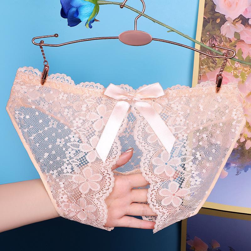 Yan Beiwei 3D Bow Breathable Hollow Sultry Sexy Women's Underwear 634