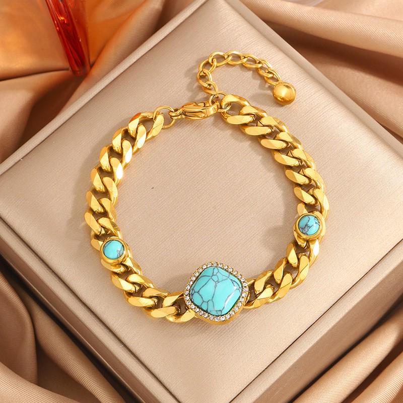 Korean Fashion Titanium Steel Diamond Inlaid Women's Luxury Bracelet