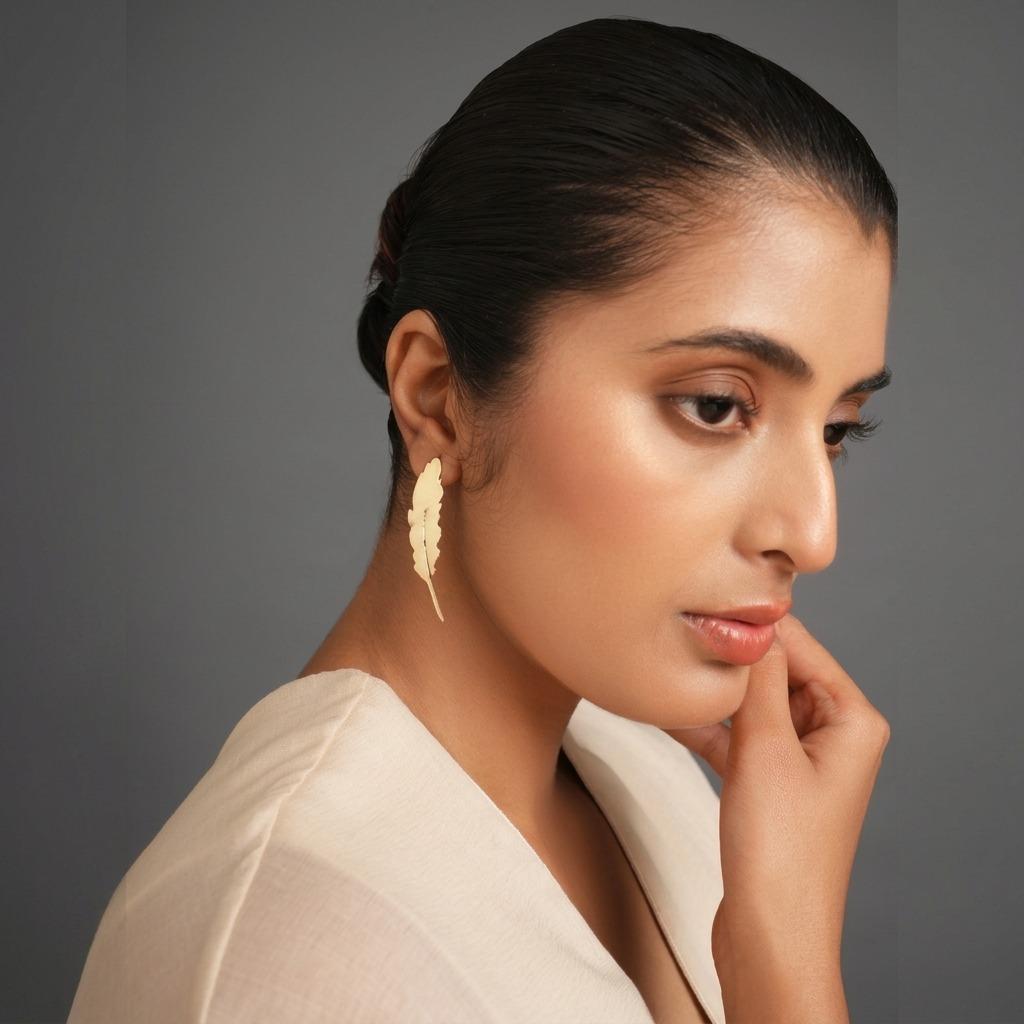 Alma Fern Handmade Brass Earrings